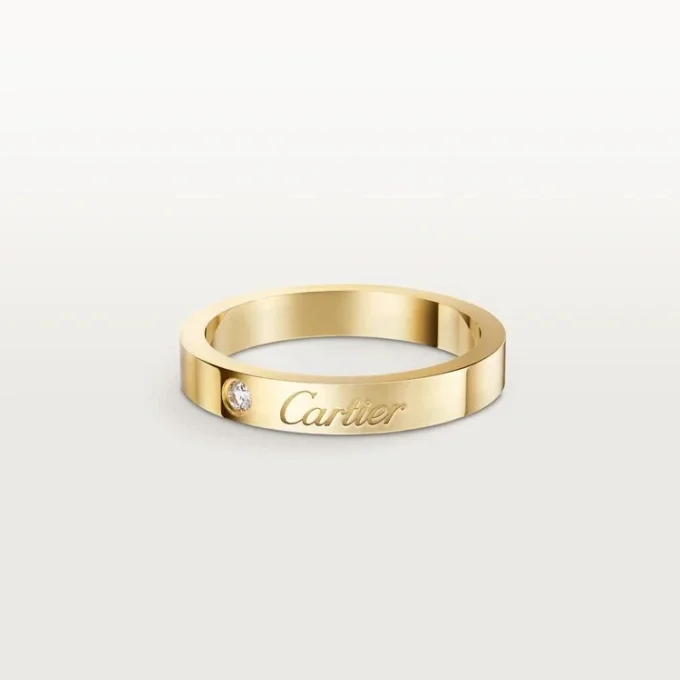 Alliance C De Cartier, largeur 3 mm, 1 diamant