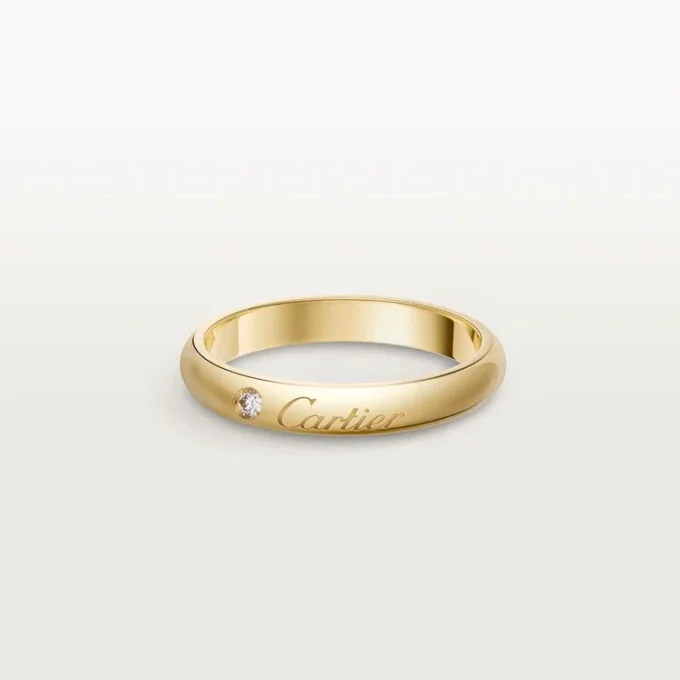 Alliance C De Cartier, largeur 3 mm, 1 diamant