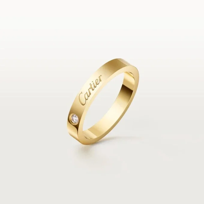 Alliance C De Cartier, largeur 3 mm, 1 diamant