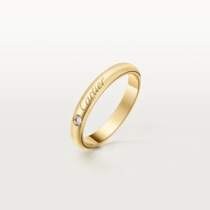Alliance C De Cartier, largeur 3 mm, 1 diamant