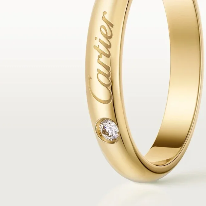 Alliance C De Cartier, largeur 3 mm, 1 diamant
