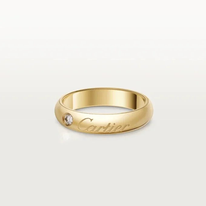 Alliance C De Cartier, largeur 4 mm, 1 diamant