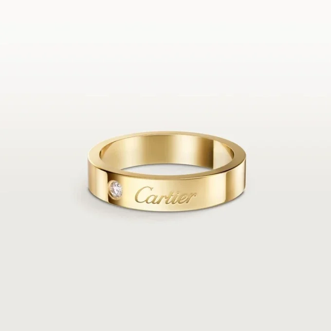 Alliance C De Cartier, largeur 4 mm, 1 diamant