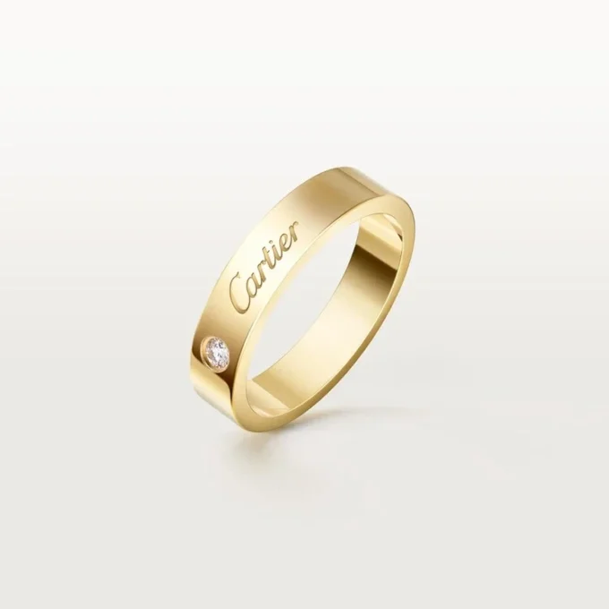 Alliance C De Cartier, largeur 4 mm, 1 diamant