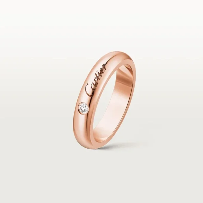 Alliance C De Cartier, largeur 4 mm, 1 diamant