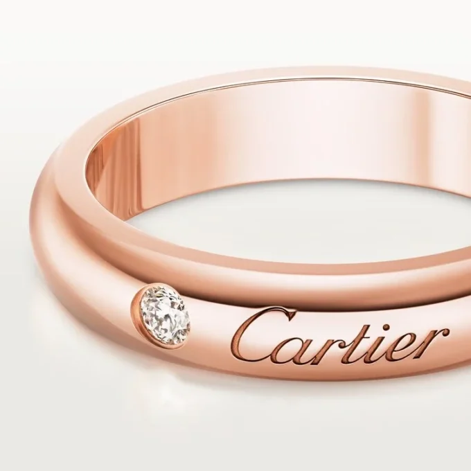 Alliance C De Cartier, largeur 4 mm, 1 diamant