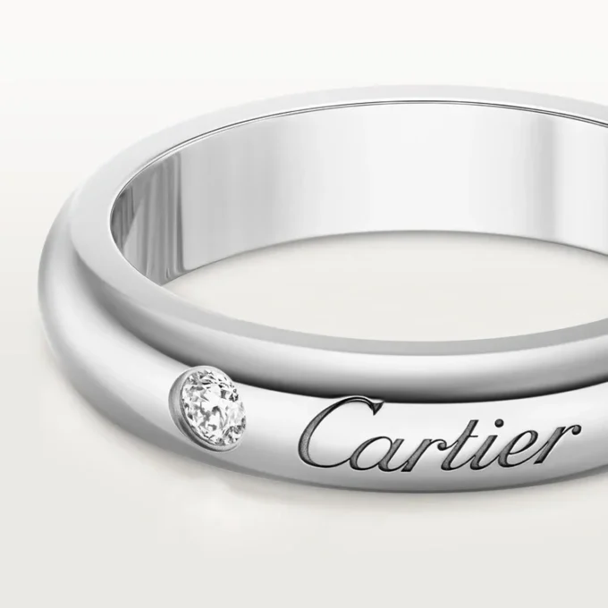 Alliance C de Cartier, largeur 4 mm, 1 diamant