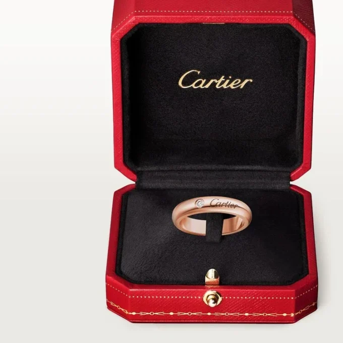 Alliance C De Cartier, largeur 4 mm, 1 diamant