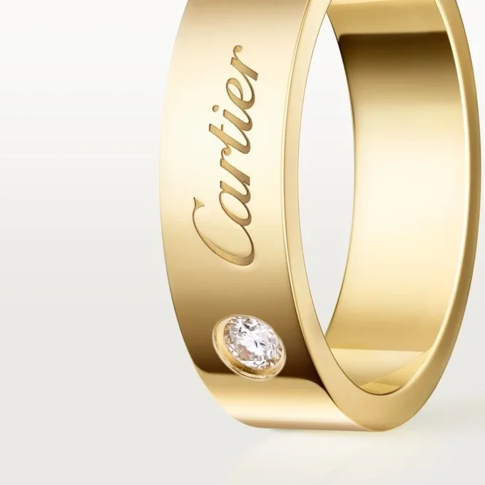 Alliance C De Cartier, largeur 5 mm, 1 diamant