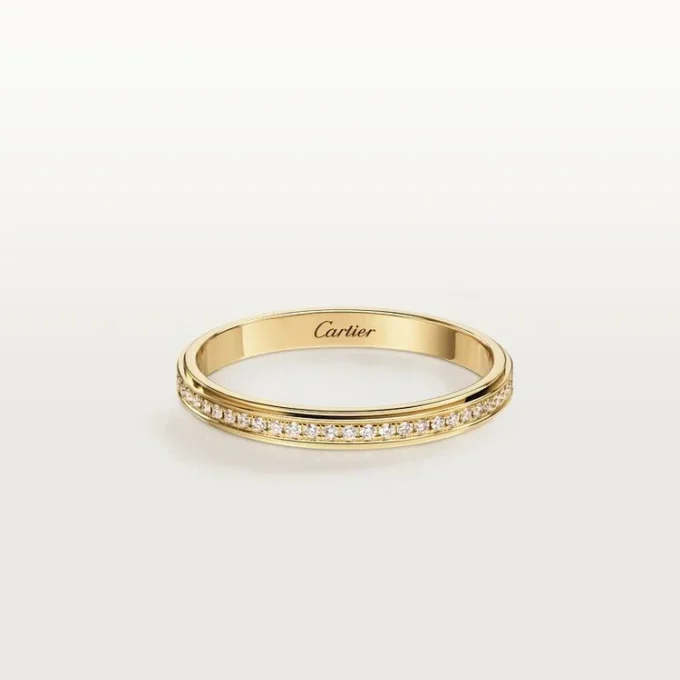 Alliance Cartier D&rsquo;amour, largeur 2,3 mm, pavée