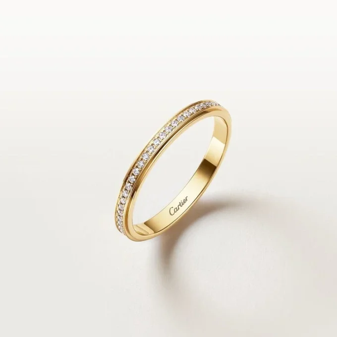 Alliance Cartier D&rsquo;amour, largeur 2,3 mm, pavée
