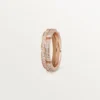 Alliance fine Maillon Panthare, 2 demi-rangées pavées de diamants – Or rose, diamants – Cartier