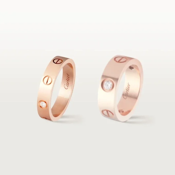 Alliance Love, 1 diamant – Or rose, diamant – Cartier