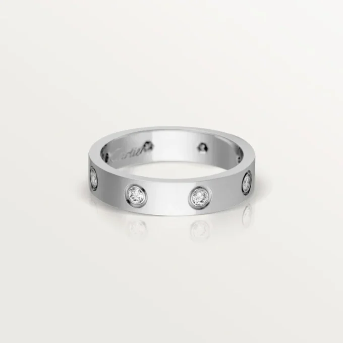 Alliance Love, 8 diamants – Or blanc, diamants – Cartier