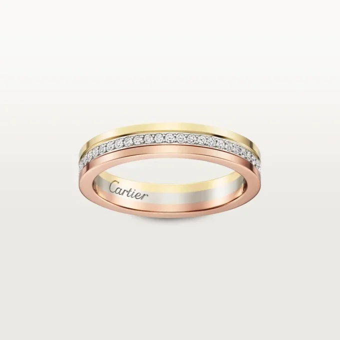 Alliance Trinity – Or blanc, or jaune, or rose, diamants – Cartier
