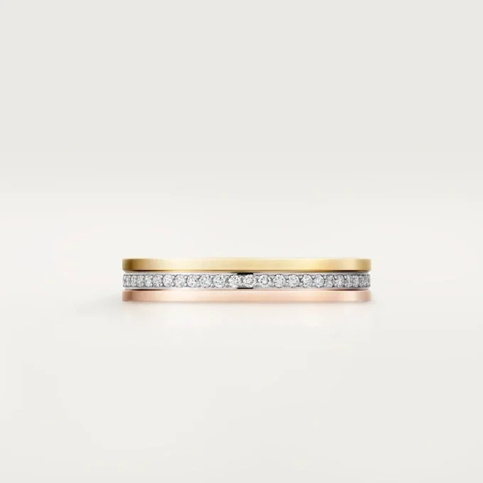 Alliance Trinity – Or blanc, or jaune, or rose, diamants – Cartier