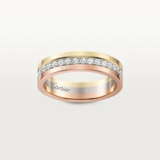 Alliance Vendôme Louis Cartier, largeur 4,8 mm, pavée