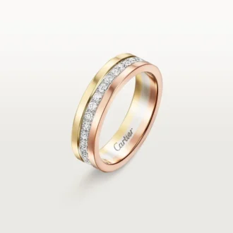 Alliance Vendôme Louis Cartier, largeur 4,8 mm, pavée