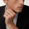 Alliance Vendôme Louis Cartier, largeur 4,8 mm, pavée