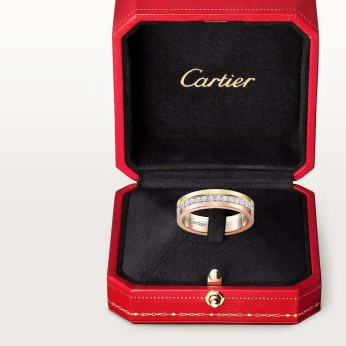 Alliance Vendôme Louis Cartier, largeur 4,8 mm, pavée