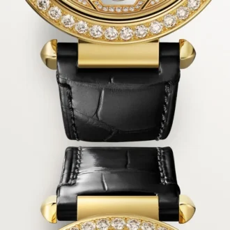 Autres montres-bijoux Panthere – 41 mm, mouvement mécanique à remontage manuel, or jaune 18 carats, diamants, bracelets en cuir interchangeables – Cartier