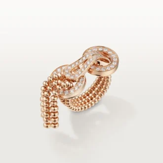 Bague Agrafe, demi-sertie