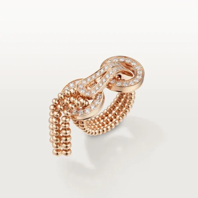 Bague Agrafe, demi-sertie