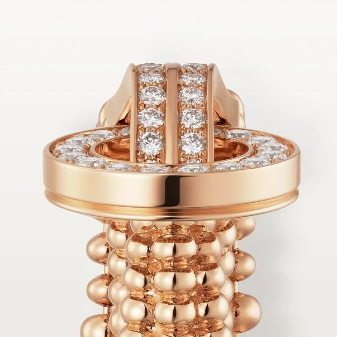 Bague Agrafe, demi-sertie