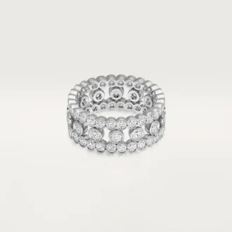 Bague Broderie de Cartier, triple rangée, diamants