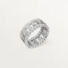 Bague Broderie de Cartier, triple rangée, diamants
