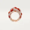 Bague Cartier Libre Tressage, corail