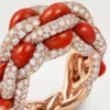 Bague Cartier Libre Tressage, corail
