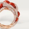 Bague Cartier Libre Tressage, corail