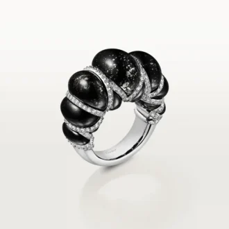 Bague Cartier Libre Tressage, métaquartzite, diamants