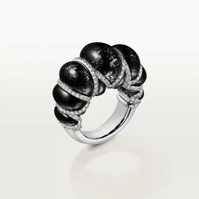 Bague Cartier Libre Tressage, métaquartzite, diamants