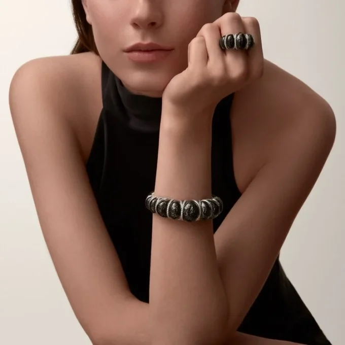 Bague Cartier Libre Tressage, métaquartzite, diamants