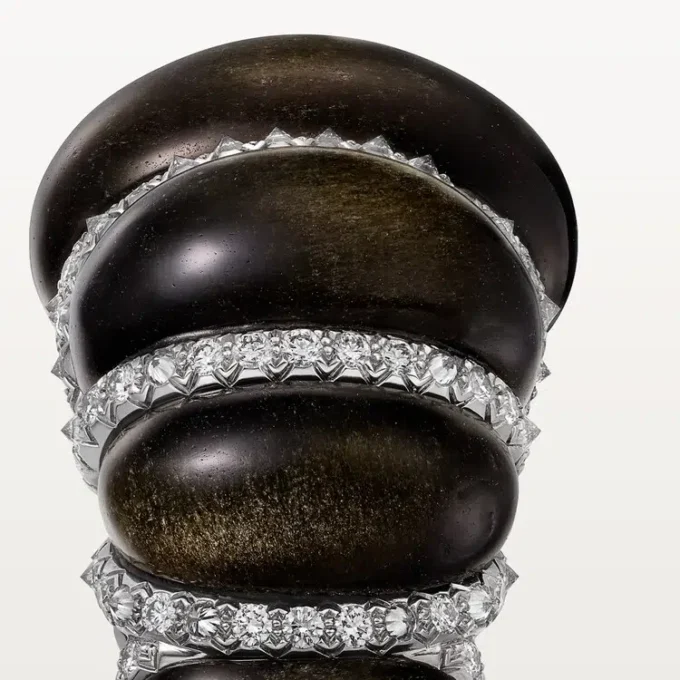 Bague Cartier Libre Tressage, obsidienne, diamants