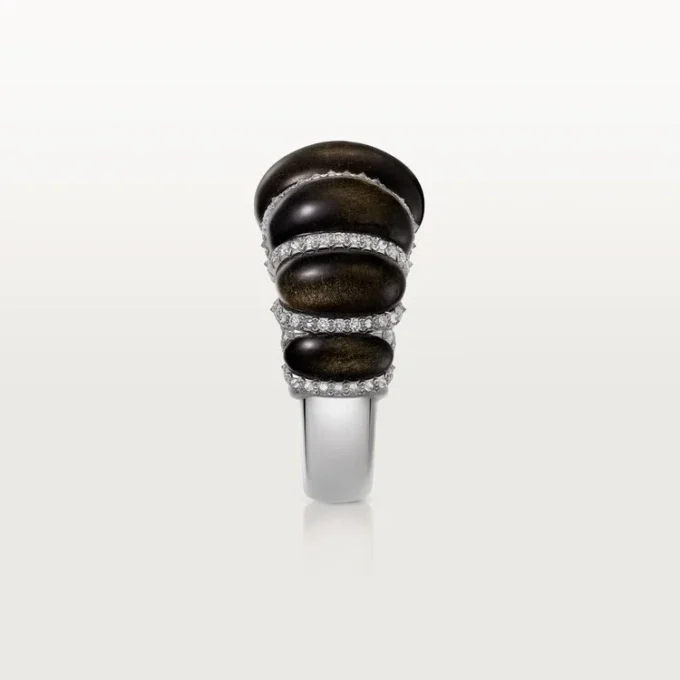 Bague Cartier Libre Tressage, obsidienne, diamants