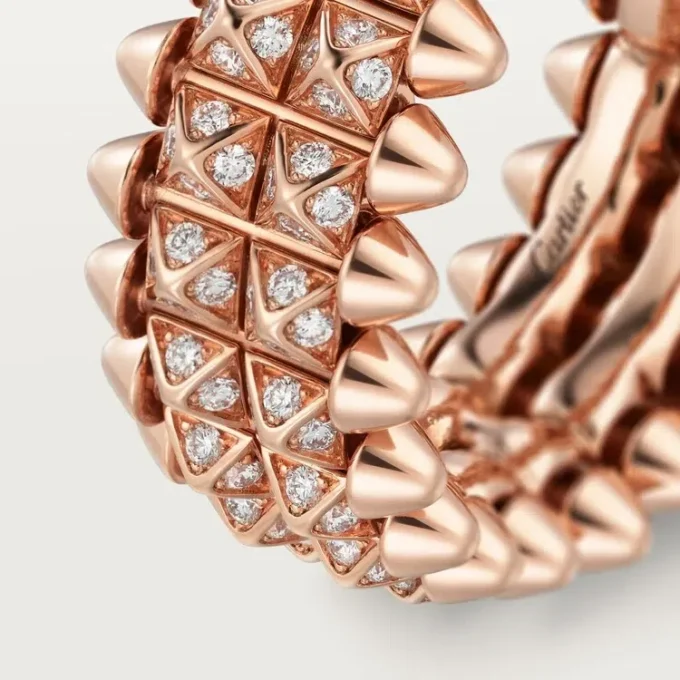 Bague Clash de Cartier, double rangée, pavée
