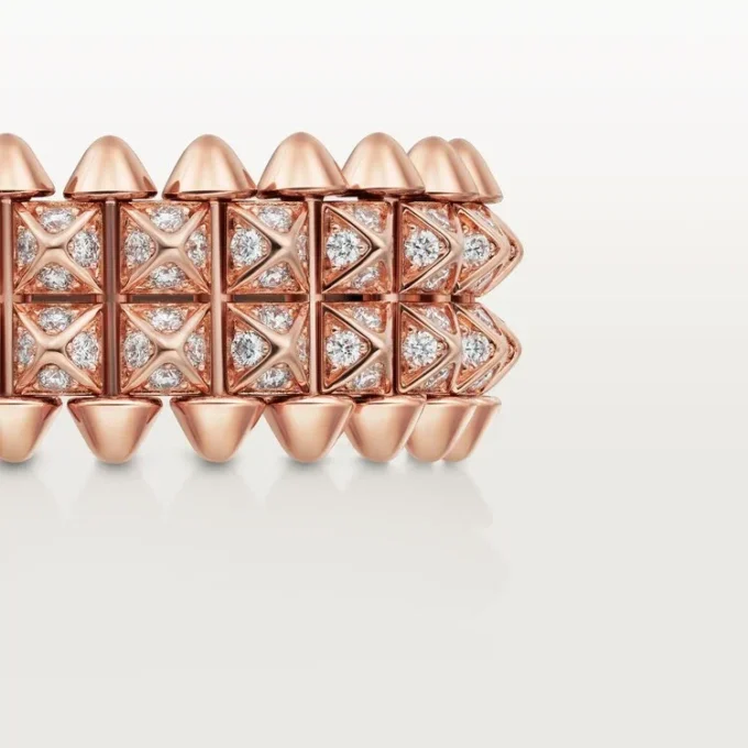 Bague Clash de Cartier, double rangée, pavée