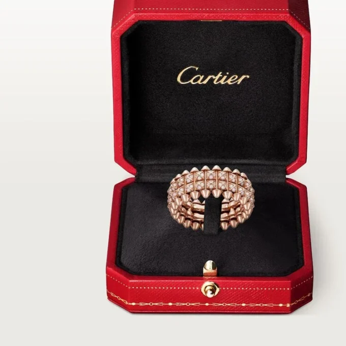 Bague Clash de Cartier, double rangée, pavée