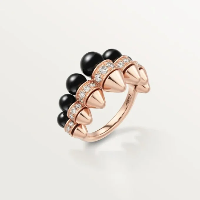 Bague Clash de Cartier, onyx, modèle extra-large, diamants
