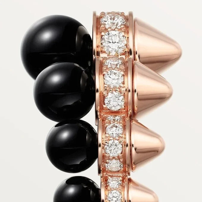 Bague Clash de Cartier, onyx, modèle extra-large, diamants