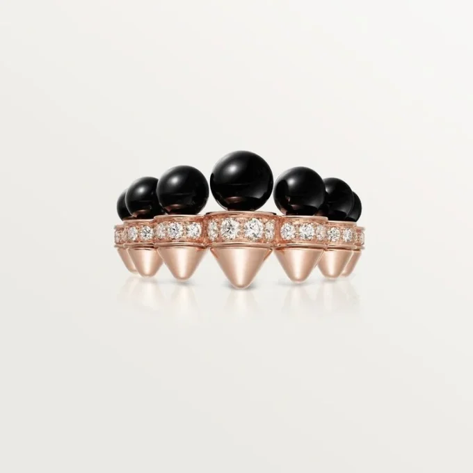 Bague Clash de Cartier, onyx, modèle extra-large, diamants