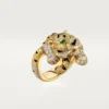 Bague Faune et Flore de Cartier, diamants jaunes, orange et bruns, pavés