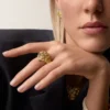 Bague Faune et Flore de Cartier, diamants jaunes, orange et bruns, pavés