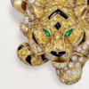 Bague Faune et Flore de Cartier, diamants jaunes, orange et bruns, pavés