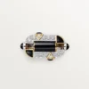 Bague Geometrie & Contrastes, onyx, pavée