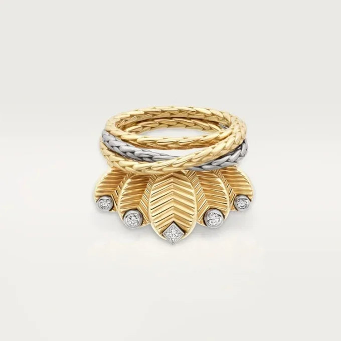 Bague Grain de Café, diamants