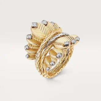 Bague Grain de Café, diamants
